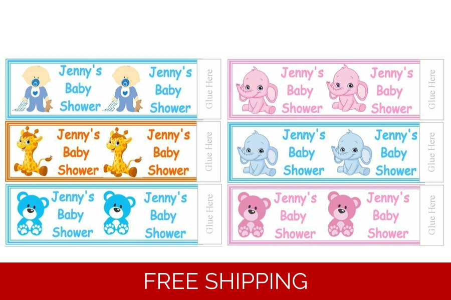 Personalised Baby Shower Party Popper Labels